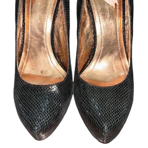 Bebe Black Leather Platform Pumps(Size 7B) - Picture 6 of 10